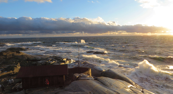 Utön merentutkimusasema sijaitsee kaukana ulkomerellä. Kuva: Lauri Laakso.